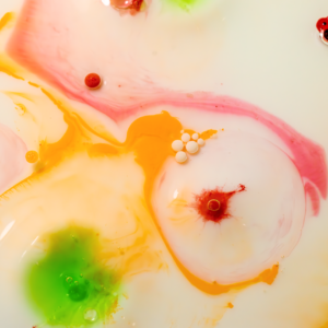 A creative abstract artwork showcasing vibrant fluid colors and swirling patterns.